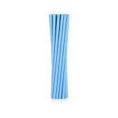 Бумажные трубочки для питья, голубые, 6x197 мм / 12 шт.