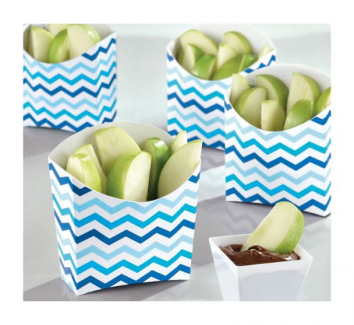 Decorative paper cups for snacks,blue, 24 pcs