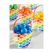 Decorative paper basket, Rainbow 24 Pcs