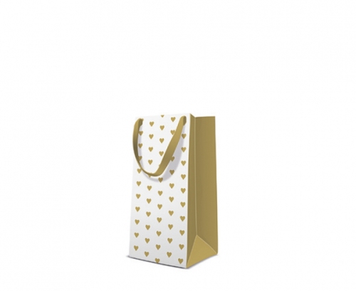 Gift bag PAW Premium Just Love, gold (wine bag) Gift bag PAW Premium Just Love, gold (wine bag)