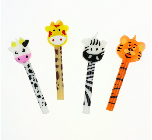 Candles with animal heads 