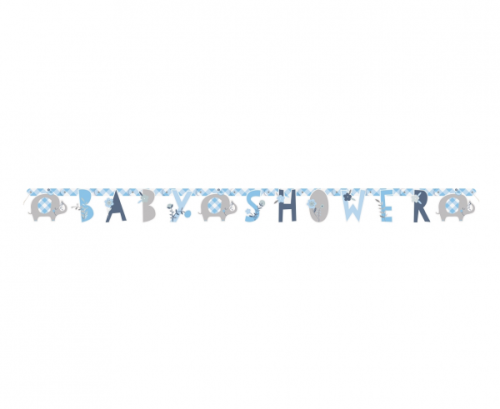 Paper garland Baby Shower - Elephant, blue Paper garland Baby Shower - Elephant, blue