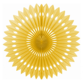 Paper fan decoration, 40 cm, gold, 1 pc