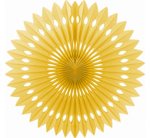 Paper fan decoration, 40 cm, gold, 1 pc Paper fan decoration, 40 cm, gold, 1 pc