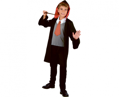 Wizard role-play set (robe with hood, vest with tie, pants) size 120/130 cm