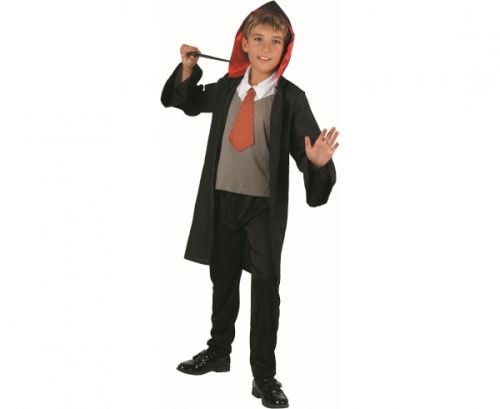 Wizard role-play set (robe with hood, vest with tie, pants), size 110/120 cm Wizard role-play set (robe with hood, vest with tie, pants), size 110/120 cm