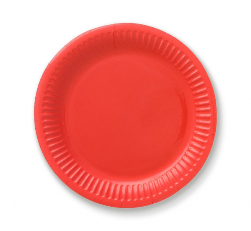 Paper plates 18 cm, red, 6 pcs Paper plates 18 cm, red, 6 pcs