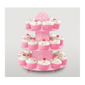 Cupcake stand, pastel pink