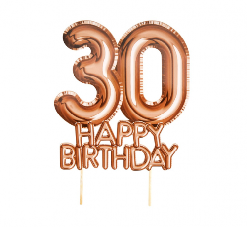 Glitz & Glamour CAKE TOPPER 30 ROSE GOLD Glitz & Glamour CAKE TOPPER 30 ROSE GOLD