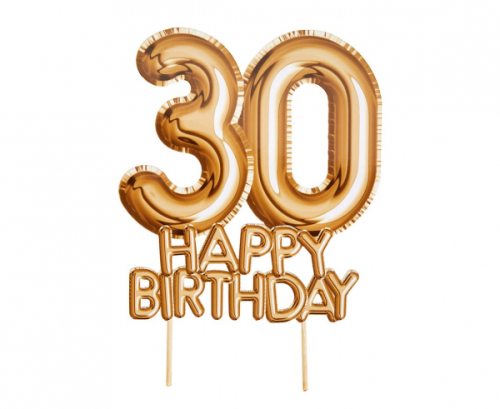 Glitz & Glamour CAKE TOPPER 30 GOLD Glitz & Glamour CAKE TOPPER 30 GOLD