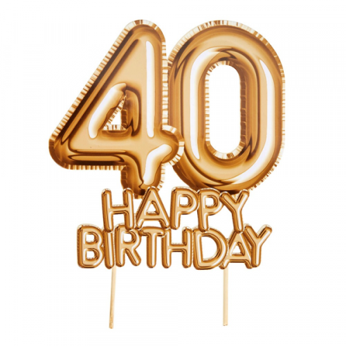 Glitz & Glamour CAKE TOPPER 40 GOLD