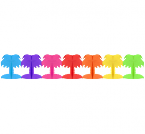 Paper garland 'Rainbow Palm Tree