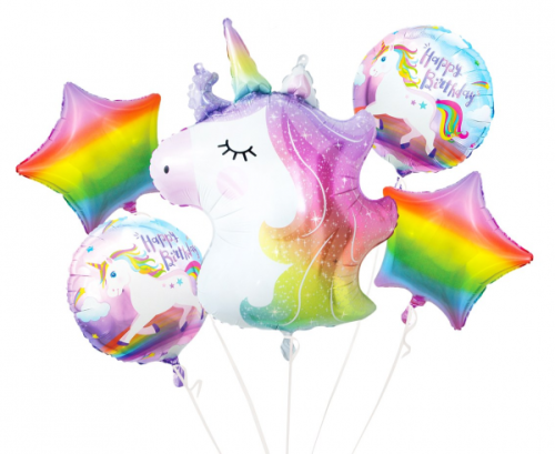 Foil balloon - Unicorn set / 5 pcs. Foil balloon - Unicorn set / 5 pcs.