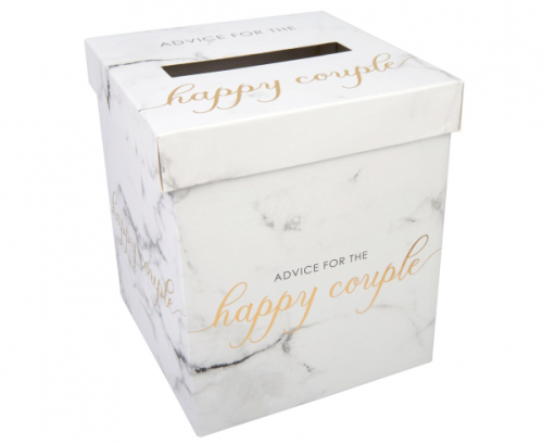 Wedding wishes post box Scripted Marble Wedding wishes post box Scripted Marble