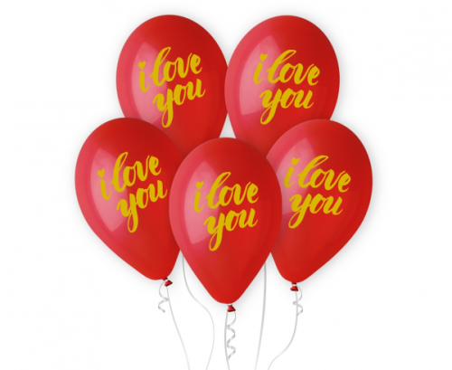 Premium Helium balloons I Love You (gold printing), 13