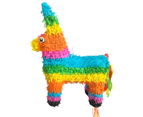 "Rainbow horse" pinata, size 39x13x55 cm