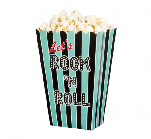 Popcorn box Rock''n Roll, 4szt Popcorn box Rock''n Roll, 4szt