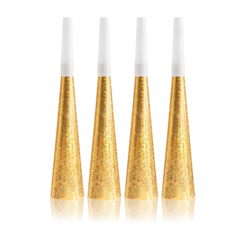 Paper horns, gold, 4 pcs Paper horns, gold, 4 pcs