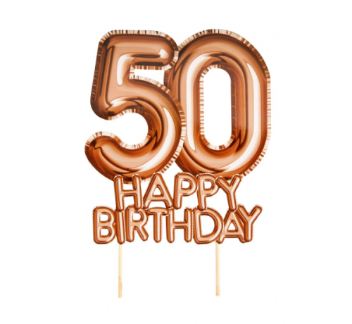 Glitz & Glamour CAKE TOPPER 50 ROSE GOLD Glitz & Glamour CAKE TOPPER 50 ROSE GOLD