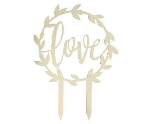Picks Love Gold Wedding, gold, 15x20x1 cm