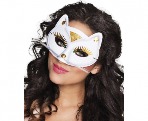 Mask White Cat