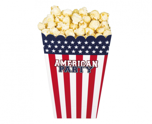 Paper popcorn box American Party, 4 pcs.