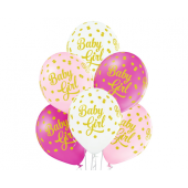 D11 baloni Baby Girl Dots 1C5S / 6 gab
