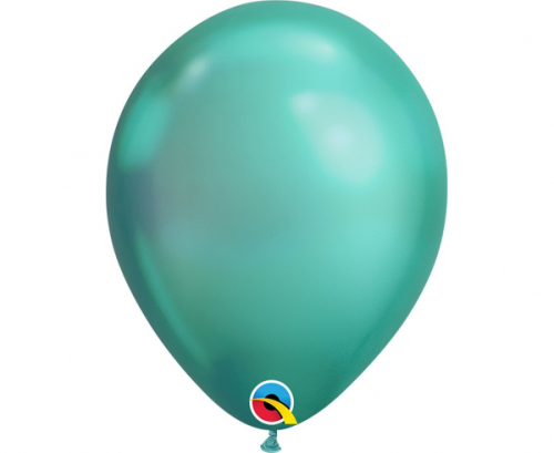 Balons QL 7", zaļš hroms / 100 gab.