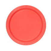 Paper plates, red, 23 cm, 8 pcs (plastic-free)