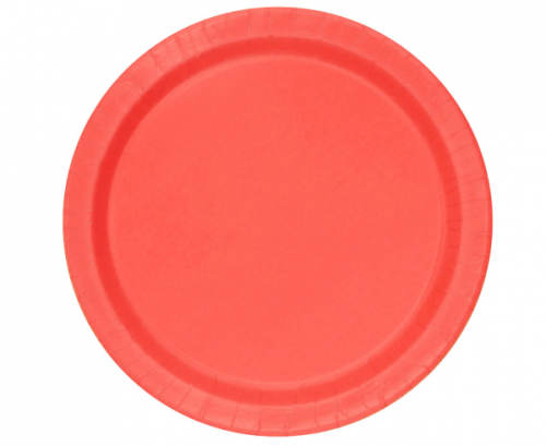 Paper plates, red, 23 cm, 8 pcs (plastic-free) Paper plates, red, 23 cm, 8 pcs (plastic-free)