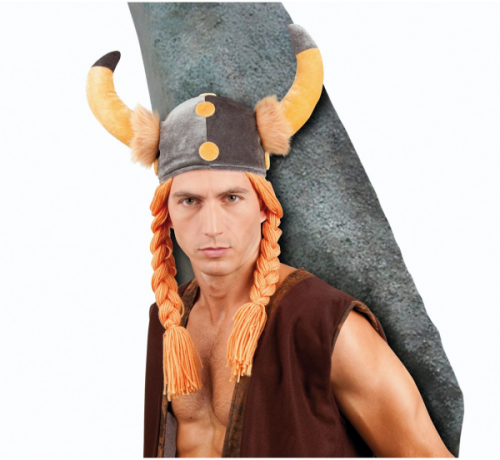 Viking Hat with plaited hair Viking Hat with plaited hair