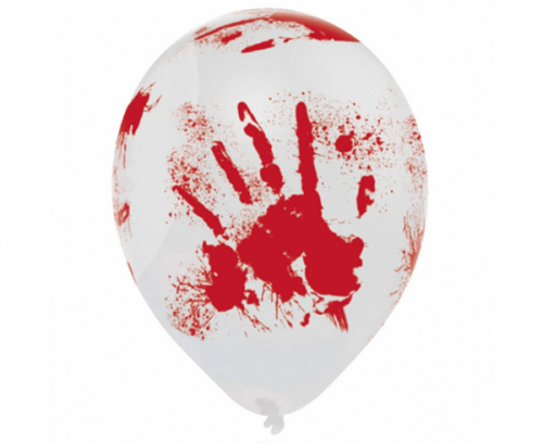 Halloween balloons - Bloody Hands / 6 pcs Halloween balloons - Bloody Hands / 6 pcs