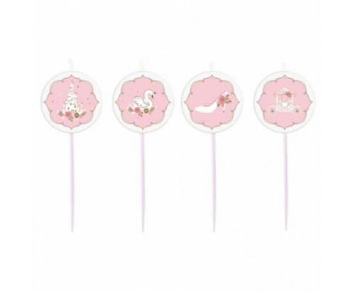 Mini candles Princess for a Day, height 7 cm / 4 pcs Mini candles Princess for a Day, height 7 cm / 4 pcs