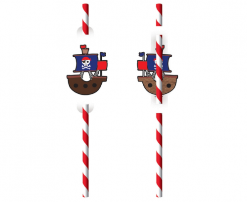 Paper drinking straws Pirates Map