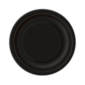 Paper plates, black, size 23 cm, 8 pcs (plastic-free)