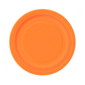 Paper plates, orange, 23 cm, 8 pcs (plastic-free)