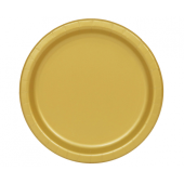 Paper plates, gold, 23 cm, 8 pcs (plastic-free)