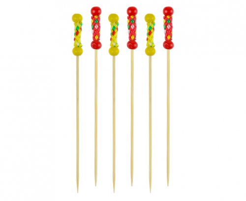 Cocktail picks balls red and yellow, 120 pcs.