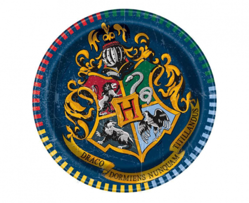Paper plates Harry Potter, 18 cm, 8 pcs (plastic-free)