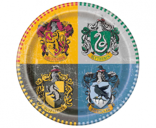 Paper plates Harry Potter, 23 cm, 8 pcs (plastic-free)