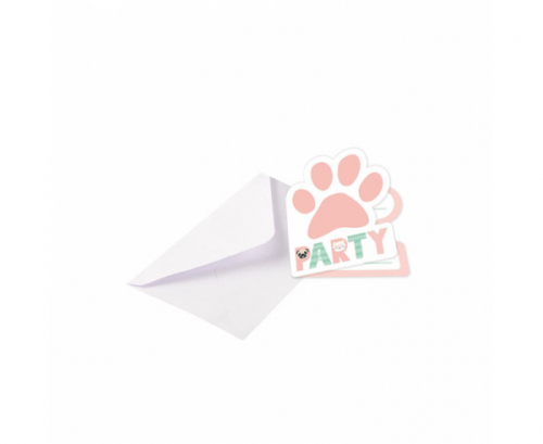 Invitations with envelopes Hello Pets, 8 x 14 cm / 8 pcs