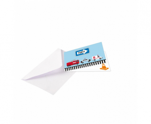 Invitations with envelopes On the Road / 8 pcs