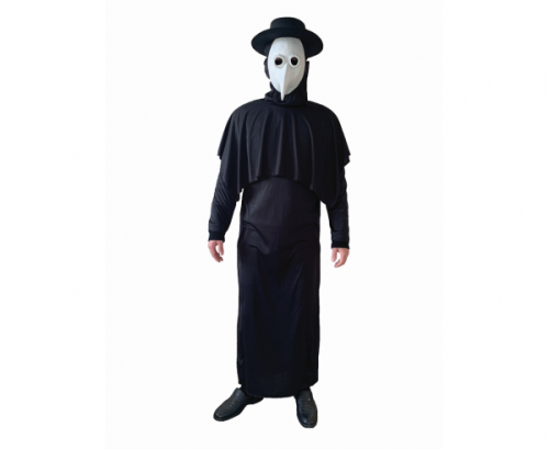 Plague Doctor role-play set (hat, hood, mask, overalls, scarf), size M