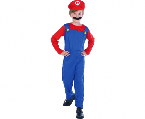 Happy Plumber role-play set (jumpsuit, hat), size 120/130 cm