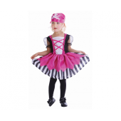 Pink Pirate Girl role-play set (dress, headpiece), size 98-104 cm