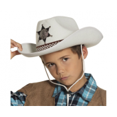 Sheriff's hat for children, white