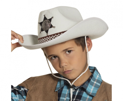 Sheriff's hat for children, white