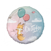 Folija balons Fox (Daudz laimes dzimšanas dienā), 18&amp;quot;
