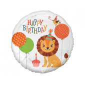 Folija balons Lion (Daudz laimes dzimšanas dienā), 18&quot;
