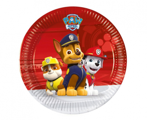 Paper plates Paw Patrol Ready for Action (Nickelodeon), next generation, 20cm, 18 pcs (plastic-free)